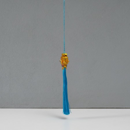 Textile suspension, plastic "Chinese lion" Blue 2x4x14 cm-1