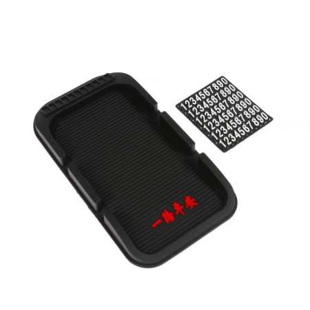 Anti -slip mat with a phone number, 20 × 11 cm, mix, black-2