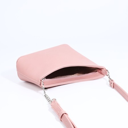 Bag Cross-Bodi "Olivi" on lightning, outer pocket, pink color-4
