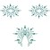 Set of stickers Breast & Pubic Jewelry Green and Blue Crystals, 3 pcs.