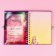 Gift set: notebook on a lock, stickers and pen - fluffy, princesses