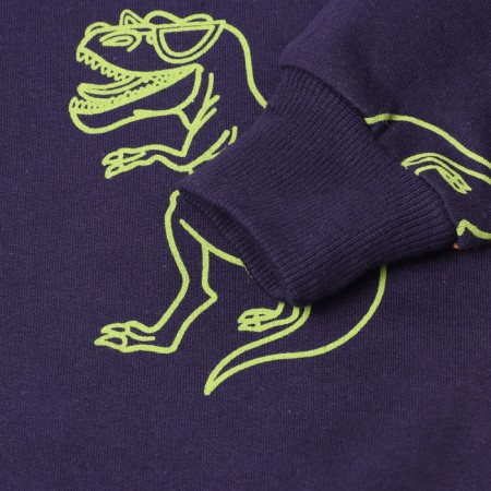 Sweatshirt for a boy, dark blue/dino color, height 104 cm-2