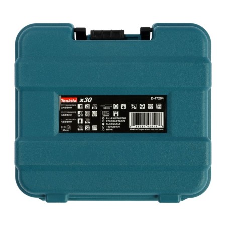 Set of drill and bit Makita Square D-47204, wood drill/brick/metal, bits, 30 pcs.-3