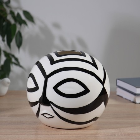 VAZ Coramics Table "Picasso" (manual painting) Mask, 18x18 cm, black and white-2