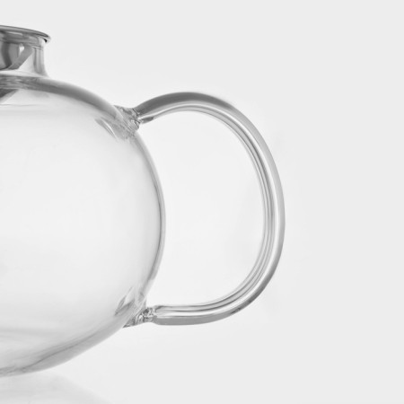 Glass teapot with metal sieve "Caliopa", 800 ml-4