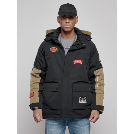 Male Winter jacket, size 48, black color-3