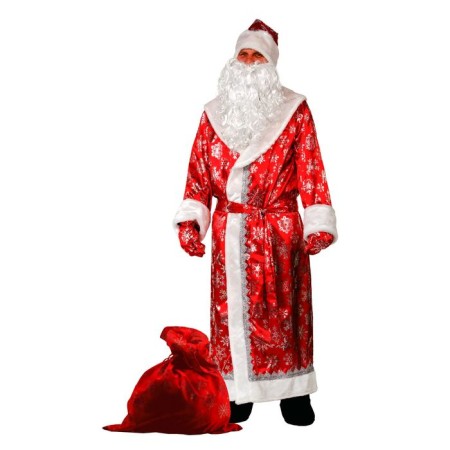 Carnival costume "Santa Claus", Satin, p. 54-56, red color
