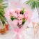 A premium bouquet of pink soap roses, 11 pcs