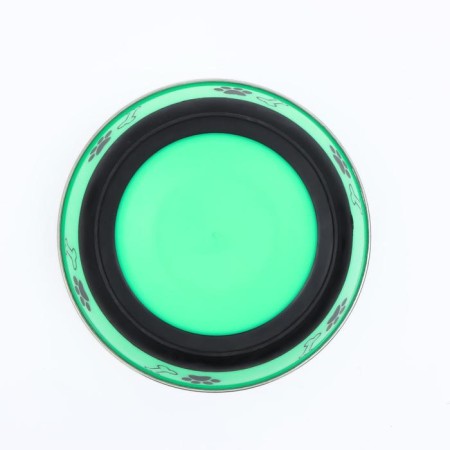 The bowl is round with a non -slip base and print, 450 ml, green-4