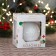 Ball "Snowflake Beaded", white 80 mm., In gift packaging