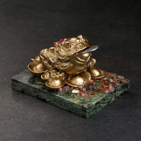 Souvenir "Cash toad", 7x10x7 cm, coil, gypsum