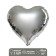 Foil ball 18 "heart", silver color