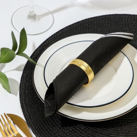 NOBLE napkin ring, 4.2 × 1 cm, gold color-1
