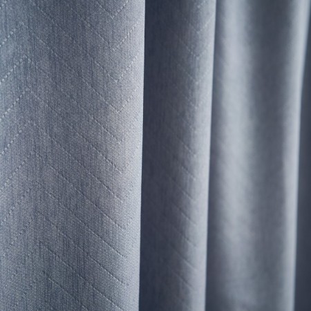 The curtain curtain Witerra with embossing zigzags 135x260cm, blue-blue, blackout, PE100%-3