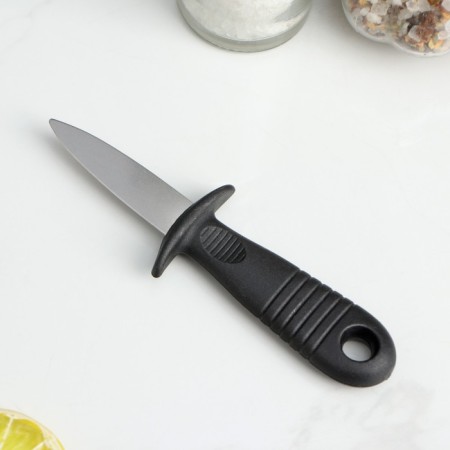 Knife for oysters shade, 14 × 4.4 cm, blade length 5.7 cm, black color-1