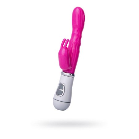 Vibrator with a clitoral stimulator Toyfa A-Toys, TPE, pink color, 20 cm