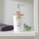 Bamboo liquid soap dispenser, 320 ml, white color