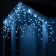 Garland "fringe" 3 x 0.6 m, IP65, UMS, white thread rubber, 160 LED, white glow, 220 V