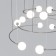 Suspended lamp in the style of loft Brook, 5W, G9, 112x113x120 cm