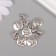 Bale with a suspension metal for the creativity "Lotus" silver 2.7x1.4 cm