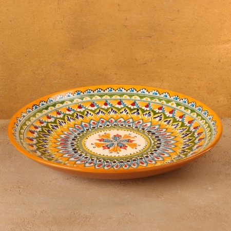 Largan Rishtan ceramics "Patterns", 32 cm, orange