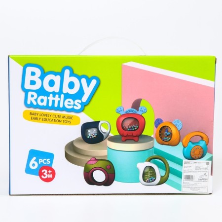 Set of rattles "Morning", 6 pcs., In gift packaging-6