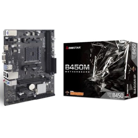 Motherboard BIOSTAR B450MHP SOC-am4 AMD B450 2XDDR4 MATX AC`97 8ch (7.1) GBLAN RAID+VG 107350-1