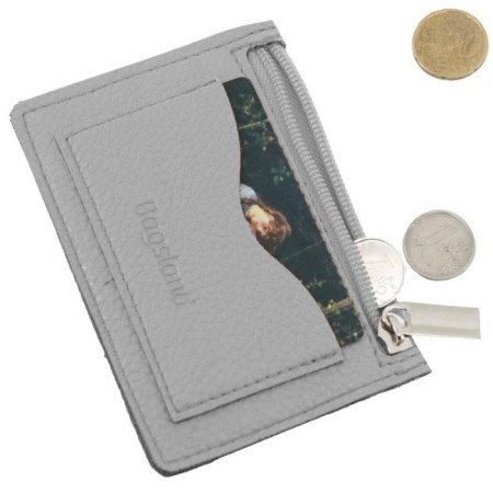 Cartholder (VV009-05550) genuine leather, gray, 1x10x11 cm-1
