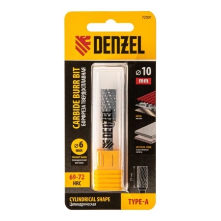 Denzel Borfrase, type A, on metal, carbide, cylindrical, 10 mm-3