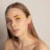 Acryl Earrings "Trend" frame, color bright raspberry