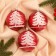 Set of balls plastic D-8 cm, 3 pcs "Forest beauty" red-white