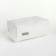 Cosmetic bag at the lightning textura, white color