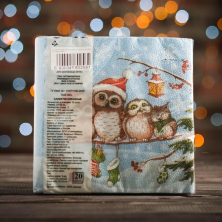New Year's napkins paper Fresco "Zavodi", 2 layers, 33*33 cm, 20 sheets-5