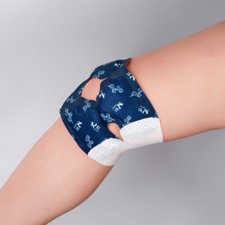 The bandage is self -heated for the knee joint, 14 × 18 × 0.5 cm, the color is blue-4