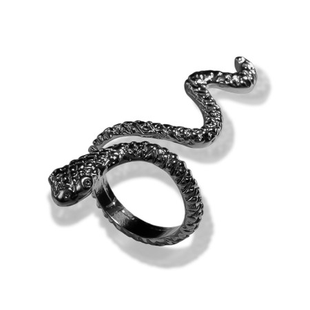 Ring "Snake" Anaconda, color silver, dimensionless-2