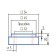 Square support, h = 20 mm, matte chromium color
