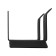 Holder for storing an air hose and extension cord, wall, black