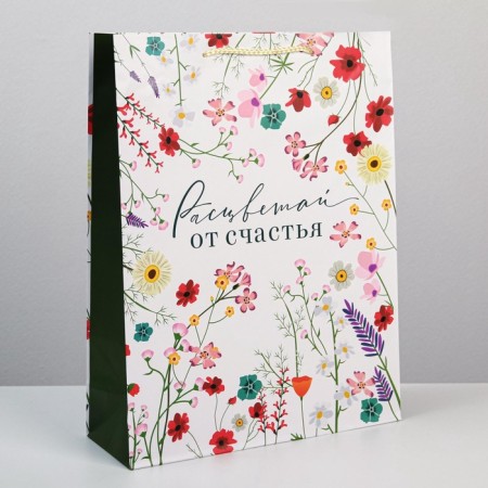 Gift package laminated, packaging, “bloom with happiness”, l 28 x 38 x 9 cm-2