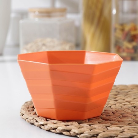 Set of salad bowls "Geometry", 4 pcs, 15 × 8 cm, 800 ml, color mix