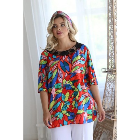 Female blouse, size 48, red color