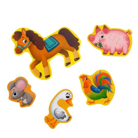 Maxi-puzzles "Our Farm", 5 puzzles, 20 details-1