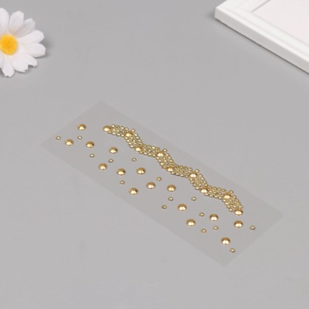 Sticker Plastic Straz "Choker Luxury" Gold 11.6x18 cm-2