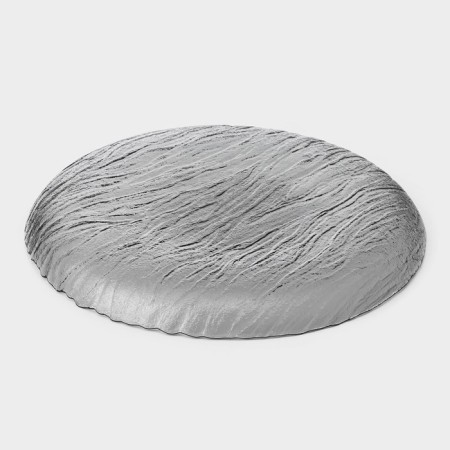 Glass dining "volcano", D = 24.4 cm, graphite color-2