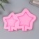 Mold Silicon "Two Stars" 2 items 7.5x5x1 cm