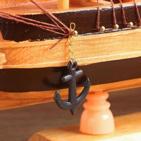 Souvenir medium "Achilles" ship, red sails, 39x44x7 cm-3