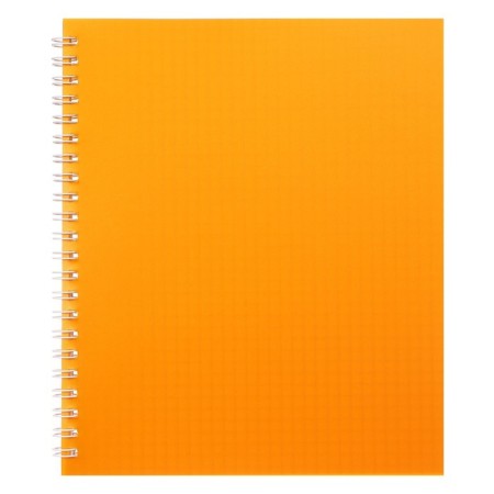 Notebook on the crest A5 48 sheets in the Calligrata cell orange, plastic cover, offset unit-3
