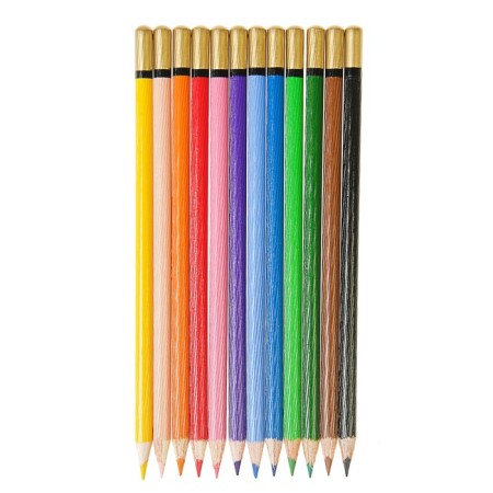 Pencils 12 colors Koh-I-Noor 2112, corrugated surface, cardboard packaging, euro suspension-1
