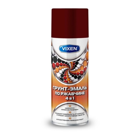 Soil-enamel in rust 4 in 1 Vixen, wine red 3005, aerosol, 520 ml