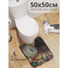 Коврик для туалета «Новый год стучится», противоскользящий, размер 50x50 см