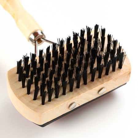 Bilateral Brush-Brush with a wooden handle, 10 x 17 cm-2